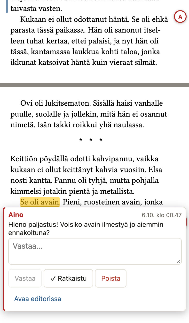 Punakynä puhelimessa
